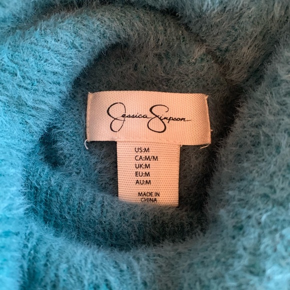 Teal Sleeveless Turtleneck Sweater - Picture 4 of 7